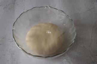 将除甜菜根粉外的其它面团材料混合揉成一个光滑不粘手的面团；