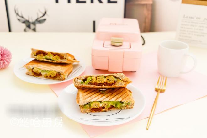 黄金鸡排三明治