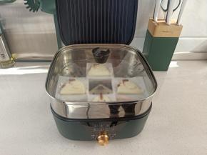 新思特魔方锅水开后上锅蒸12分钟，关火闷2分钟