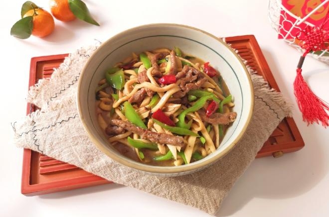 杏鲍菇炒牛柳