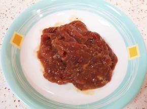买的冷冻的黑椒牛柳，常温解冻。