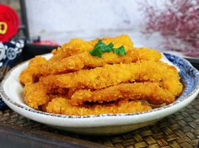 还可以蘸上番茄酱，特别好吃。