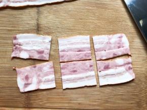 培根一片切成三段