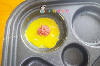 放入一勺牛肉末