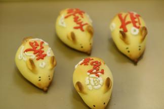 装饰好所有小老鼠的新春图案。