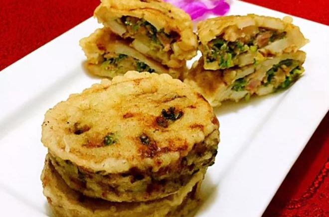 鲜肉香菜炸藕夹