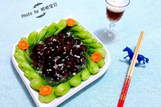 香菇扒菜胆