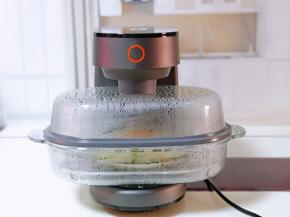 九阳这款S3蒸汽饭煲，上汽特别快，几秒钟满盘都是蒸汽。