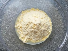 加入玉米饺子粉。