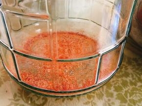 在干净无油无水的玻璃瓶底部撒一层腌料！