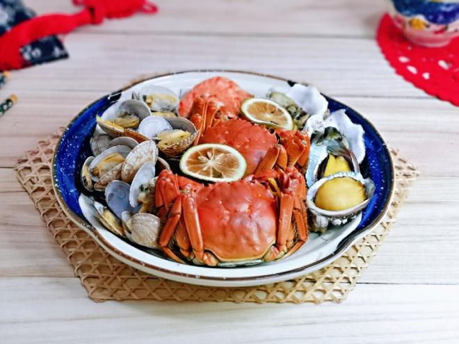 柠香热气蒸海鲜