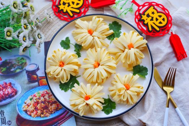 凉拌豆皮版花开富贵