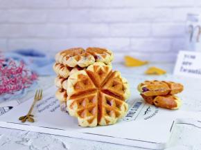 加了紫薯馅，增加了华夫饼的营养。