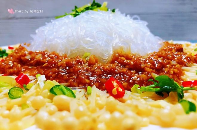 粉丝蒸金针菇