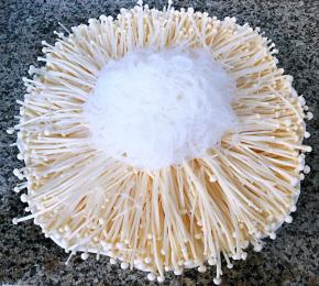 粉丝摆在盘中间