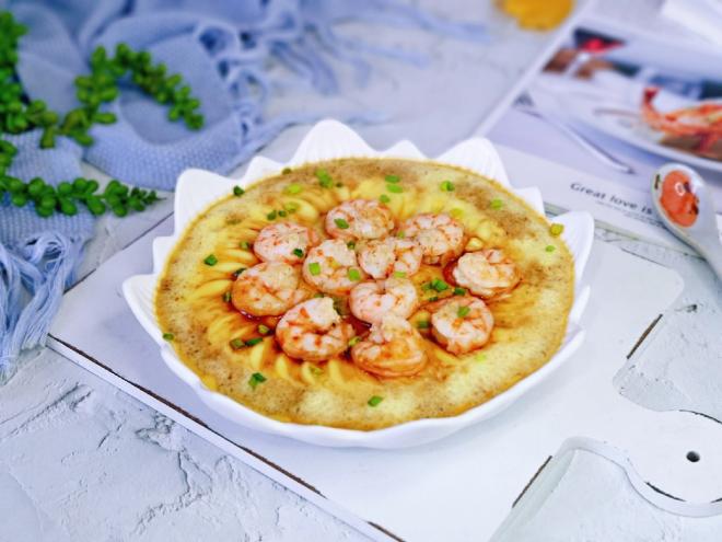 虾仁豆腐蒸蛋
