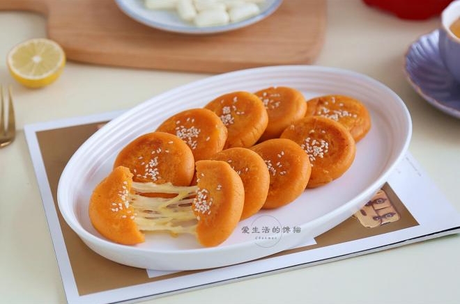 红薯榴莲芝士饼