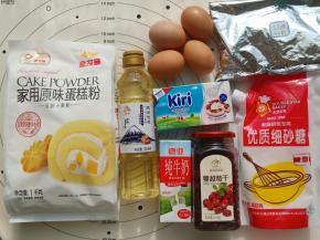 准备材料，图片上的蔓越莓忘了放。哈