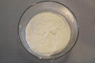 搅拌均匀后盖上保鲜膜，室温发酵3-4小时。