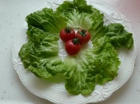 14.烤好的鸡翅我喜欢搭配着生菜来吃，荤素搭配，可以对身体更加好哦！