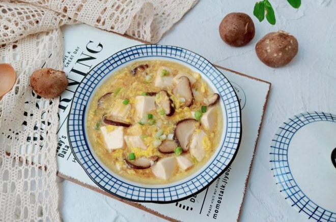 香菇豆腐鸡蛋羹