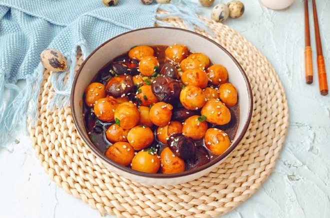 酱烧香菇鹌鹑蛋