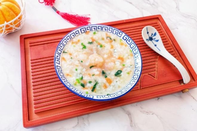 蔬菜虾仁粥