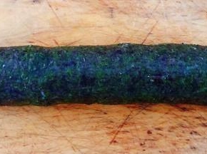 海苔顺着一个方向握紧卷起来