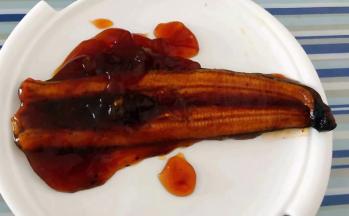 鳗鱼取出放入微波炉加热一下备用