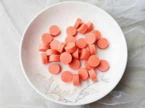 火腿切圈。