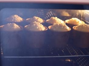 注意观察面包的上色情况，稍有上色可以盖上锡纸防止上色过深。