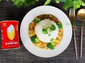 咖喱鸡腿饭太香了