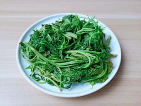 把香椿的水份挤干。