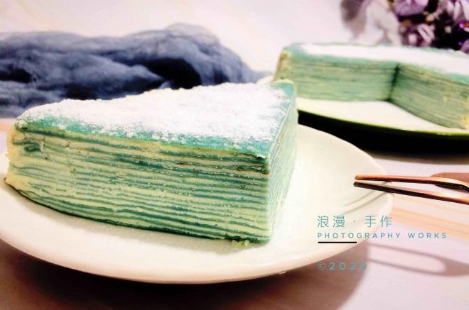 千层蛋糕（蝶豆花）