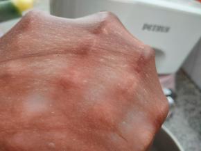 这个时候剪一小块面团看下状态，应该能扯出较为结实的透明薄膜。