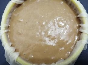然后倒入模具中