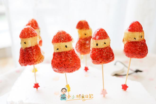 12个月以上辅食草莓雪人糖葫芦