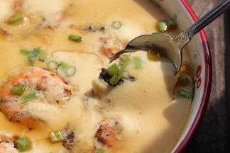 海鲜蒸蛋成品图