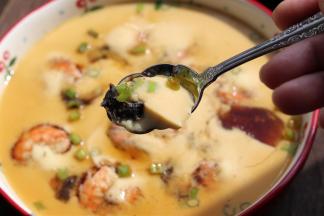 海鲜蒸蛋成品图