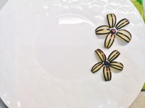切了几片茄子装饰