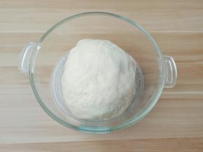 用手反复揉成面团，盖上保鲜膜放室温发酵至两倍大。天冷可以放发酵箱或者温水里发酵。