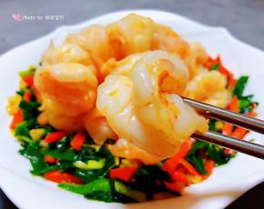 虾仁入口细嫩鲜美混搭着韭菜的清香好吃到爆