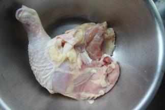 1.鸡腿洗净