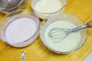 最后加入彩色面粉