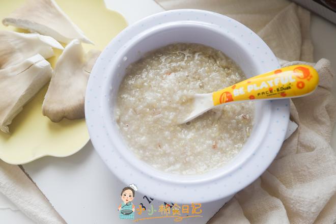 9个月以上辅食蘑菇肉松六倍粥