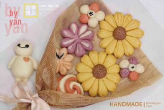 包扎成一束花。