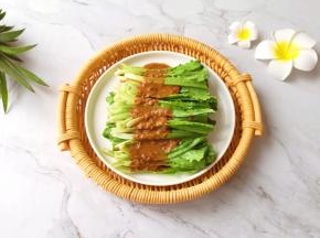麻酱油麦菜做好啦！