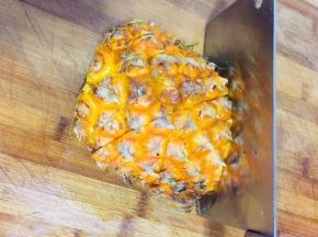 换个方向继续顺着纹路切！