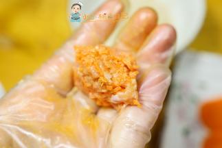 把胡萝卜肉丸做成这样的丸子