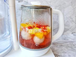 待水果茶煮好茶饮机会发出提示就可以关了。